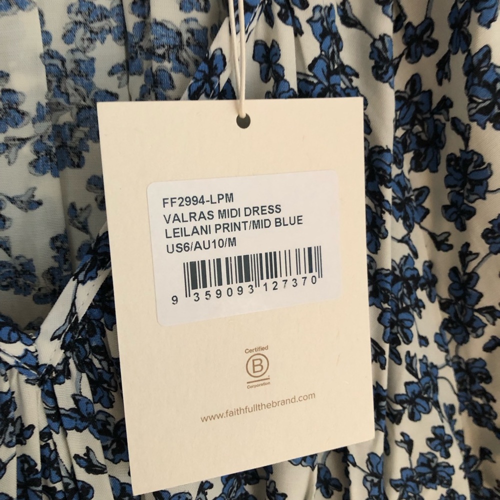 New w Tag: Faithfull Valras Midi Dress. US Size 6 - Picture 10 of 11